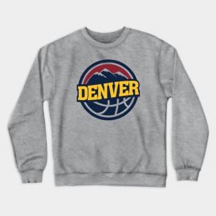 Retro-Inspired Denver Basketball Logo Crewneck Sweatshirt